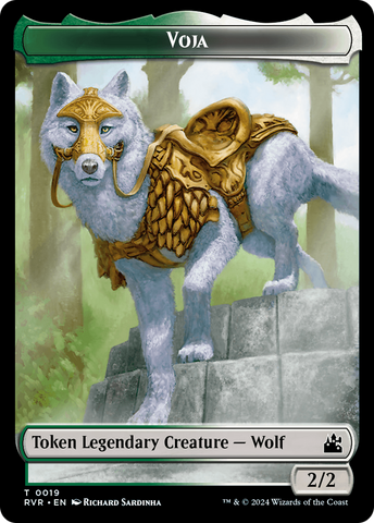 Bird // Voja Double-Sided Token [Ravnica Remastered Tokens] Magic: The Gathering