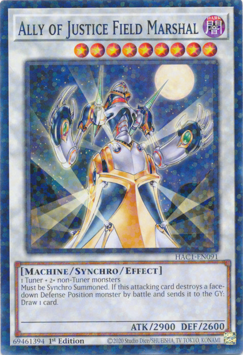 Ally of Justice Field Marshal (Duel Terminal) [HAC1-EN091] Common Yu-Gi-Oh!