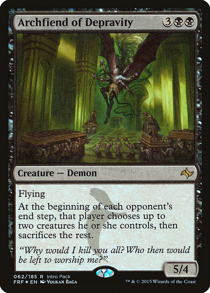 Archfiend of Depravity (Intro Pack) [Fate Reforged Promos] Magic: The Gathering