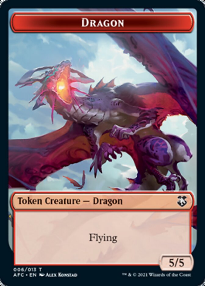 Dragon // Dragon Spirit Double-Sided Token [Dungeons & Dragons: Adventures in the Forgotten Realms Commander Tokens] Magic: The Gathering