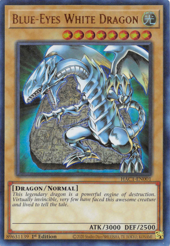 Blue-Eyes White Dragon (Duel Terminal) [HAC1-EN001] Parallel Rare Yu-Gi-Oh!