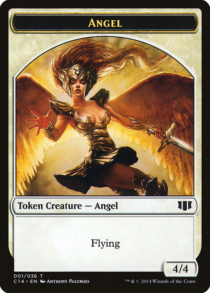 Angel // Cat Double-Sided Token [Commander 2014 Tokens] Magic: The Gathering