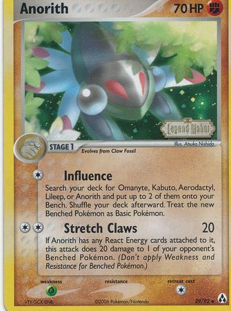 Anorith (29/92) (Stamped) [EX: Legend Maker] Pokémon