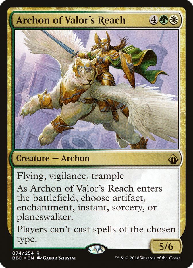 Archon of Valor's Reach [Battlebond] Magic: The Gathering