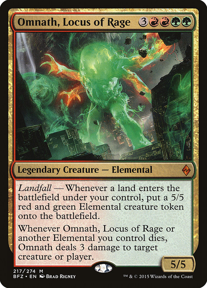 Omnath, Locus of Rage [Battle for Zendikar] Magic: The Gathering
