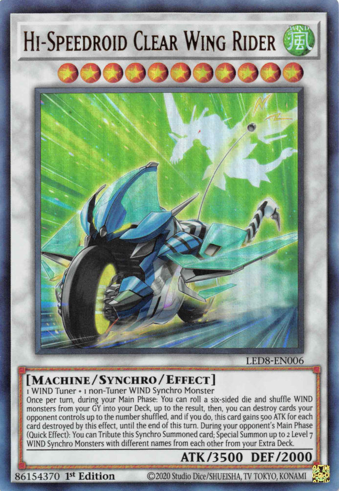 Hi-Speedroid Clear Wing Rider [LED8-EN006] Ultra Rare Yu-Gi-Oh!