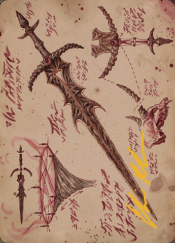 Blackblade Reforged Art Card (Gold-Stamped Signature) [The Brothers' War Art Series] Magic: The Gathering
