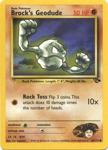 Brock's Geodude (68/132) [Gym Challenge Unlimited] Pokémon