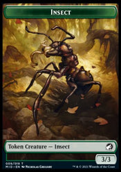 Clue // Insect Double-Sided Token [Innistrad: Midnight Hunt Tokens] Magic: The Gathering