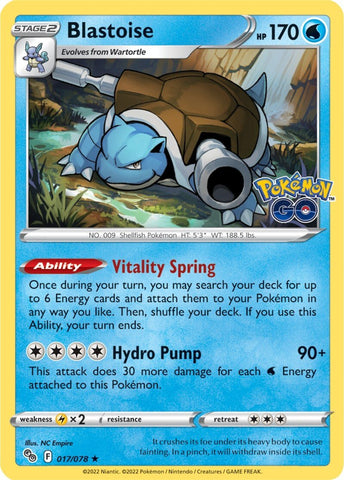 Blastoise (017/078) [Pokémon GO] Pokémon