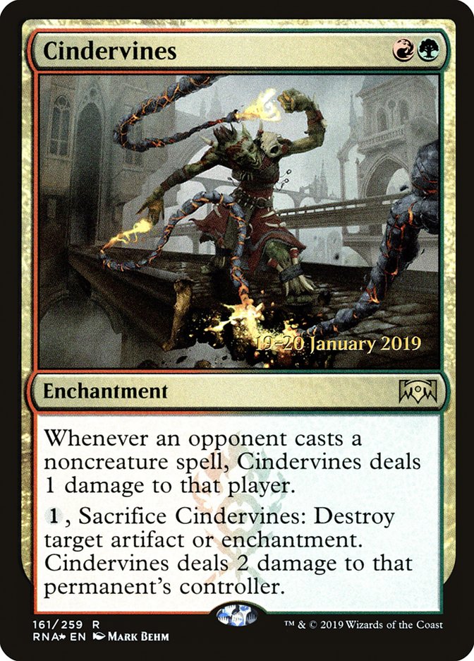 Cindervines [Ravnica Allegiance Prerelease Promos] Magic: The Gathering