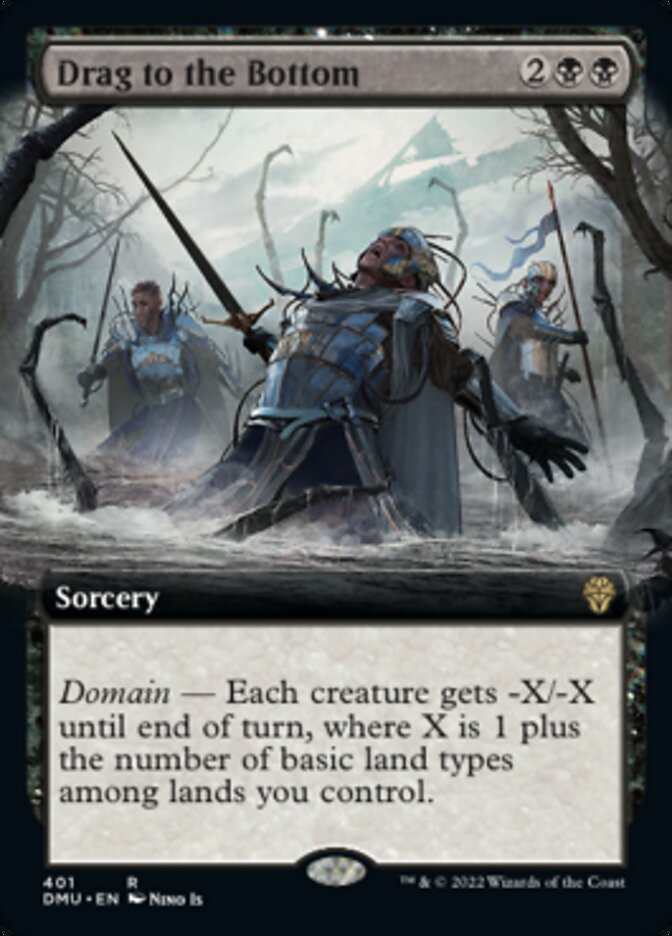 Drag to the Bottom (Extended Art) [Dominaria United] Magic: The Gathering