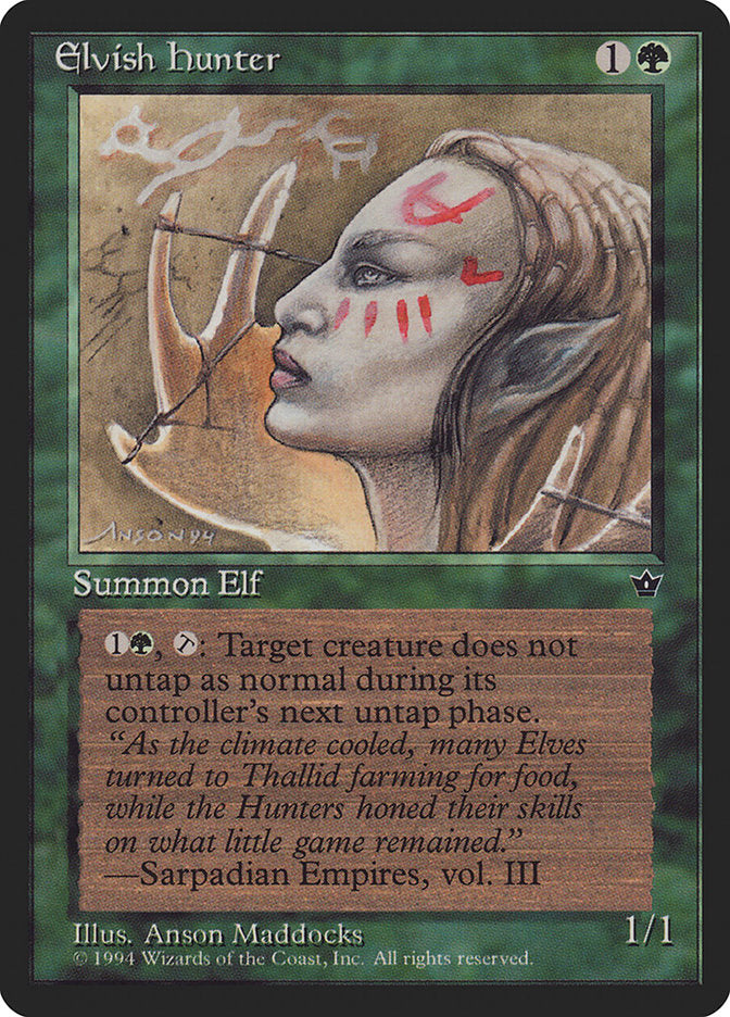 Elvish Hunter (Anson Maddocks) [Fallen Empires] Magic: The Gathering