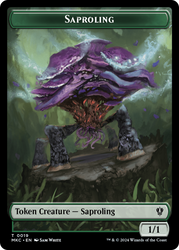 Saproling // Morph Double-Sided Token [Murders at Karlov Manor Commander Tokens] Magic: The Gathering
