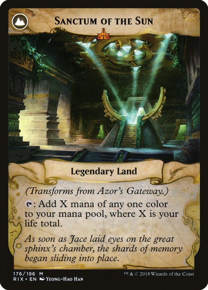 Azor's Gateway // Sanctum of the Sun [Rivals of Ixalan] Magic: The Gathering