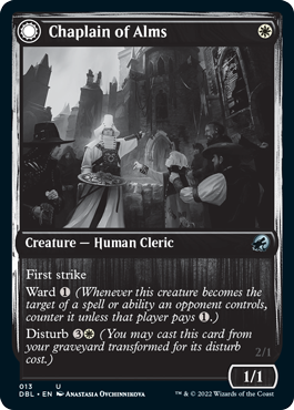 Chaplain of Alms // Chapel Shieldgeist [Innistrad: Double Feature] Magic: The Gathering