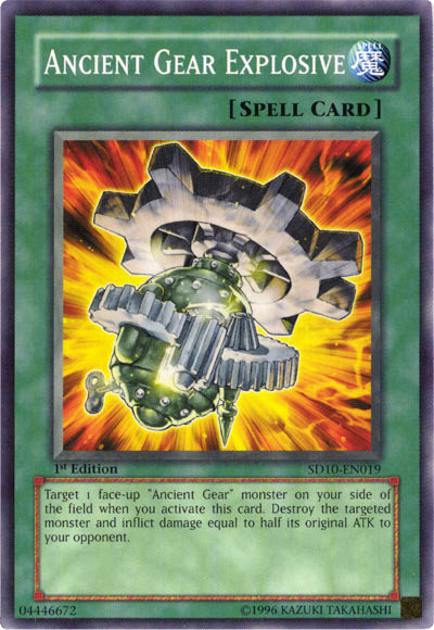 Ancient Gear Explosive [SD10-EN019] Common Yu-Gi-Oh!
