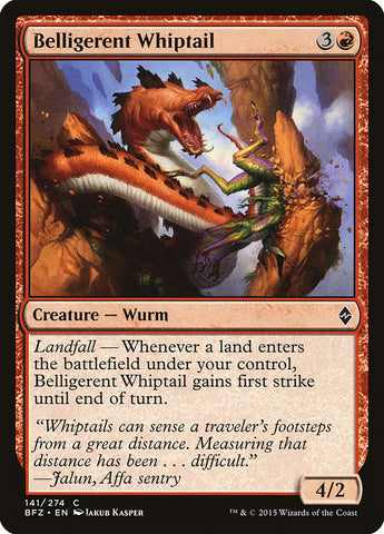 Belligerent Whiptail [Battle for Zendikar] Magic: The Gathering