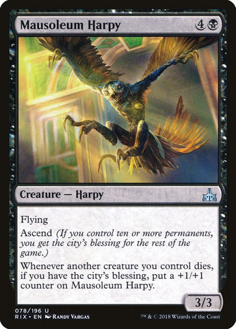 Mausoleum Harpy [Rivals of Ixalan] Magic: The Gathering
