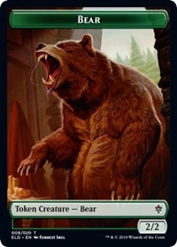 Bear // Food (17) Double-Sided Token [Throne of Eldraine Tokens] Magic: The Gathering