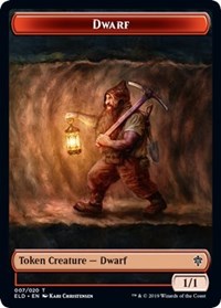 Dwarf // Food (16) Double-Sided Token [Throne of Eldraine Tokens] Magic: The Gathering