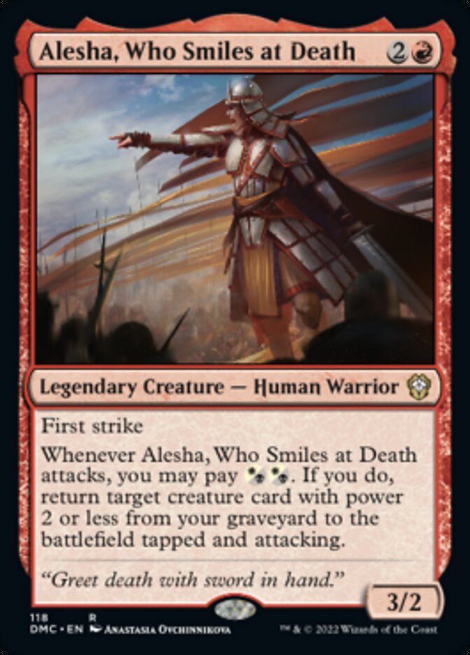 Alesha, Who Smiles at Death [Dominaria United Commander] Magic: The Gathering