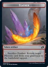 Feather // Human Soldier (003) Double-Sided Token [Ikoria: Lair of Behemoths Tokens] Magic: The Gathering