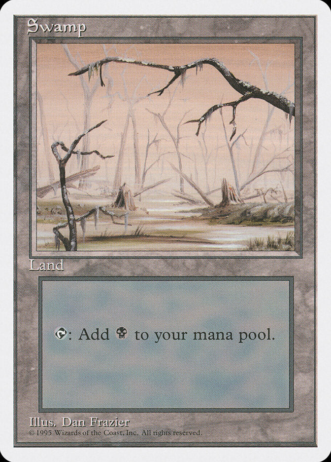 Swamp (371) [Fourth Edition] Magic: The Gathering