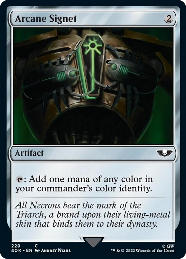 Arcane Signet (228) (Surge Foil) [Warhammer 40,000] Magic: The Gathering