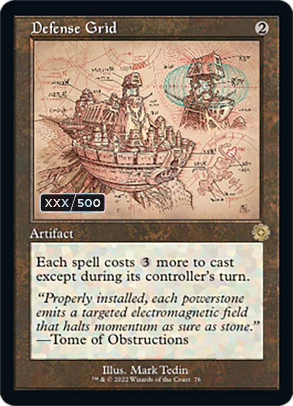 Defense Grid (Retro Schematic) (Serial Numbered) [The Brothers' War Retro Artifacts] Magic: The Gathering