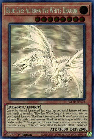 Blue-Eyes Alternative White Dragon [GFTP-EN129] Ghost Rare Yu-Gi-Oh!