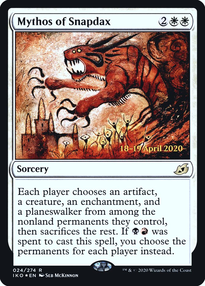 Mythos of Snapdax [Ikoria: Lair of Behemoths Prerelease Promos] Magic: The Gathering