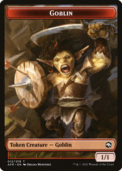 Clue // Goblin Double-Sided Token [Dungeons & Dragons: Adventures in the Forgotten Realms Commander Tokens] Magic: The Gathering