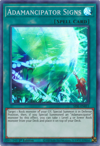 Adamancipator Signs [SESL-EN011] Super Rare Yu-Gi-Oh!