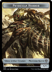 Phyrexian Wurm // Phyrexian Horror Double-Sided Token [Phyrexia: All Will Be One Commander Tokens] Magic: The Gathering