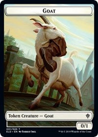 Goat // Food (17) Double-Sided Token [Throne of Eldraine Tokens] Magic: The Gathering