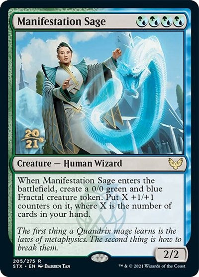 Manifestation Sage [Strixhaven: School of Mages Prerelease Promos] Magic: The Gathering