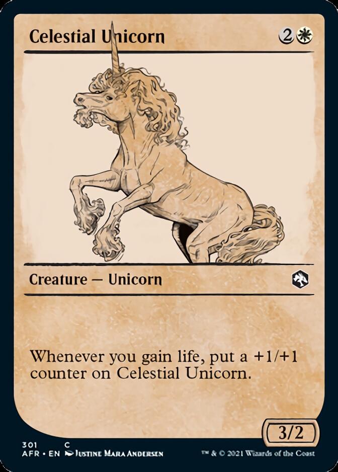 Celestial Unicorn (Showcase) [Dungeons & Dragons: Adventures in the Forgotten Realms] Magic: The Gathering