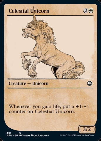 Celestial Unicorn (Showcase) [Dungeons & Dragons: Adventures in the Forgotten Realms] Magic: The Gathering