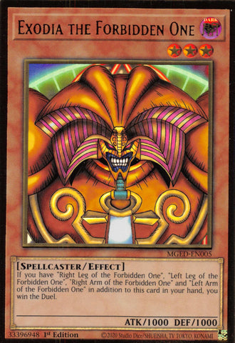 Exodia the Forbidden One [MGED-EN005] Gold Rare