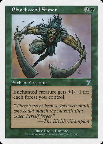 Blanchwood Armor [Seventh Edition] Magic: The Gathering