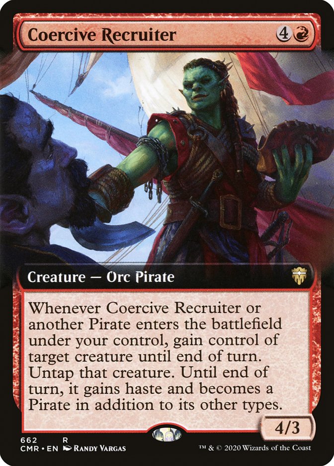 Coercive Recruiter (Extended Art) [Commander Legends] Magic: The Gathering