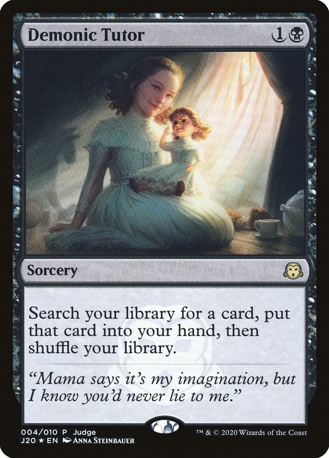Demonic Tutor [Judge Gift Cards 2020] Magic: The Gathering