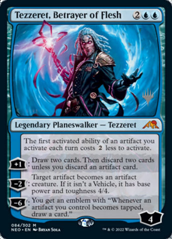Tezzeret, Betrayer of Flesh (Promo Pack) [Kamigawa: Neon Dynasty Promos] Magic: The Gathering