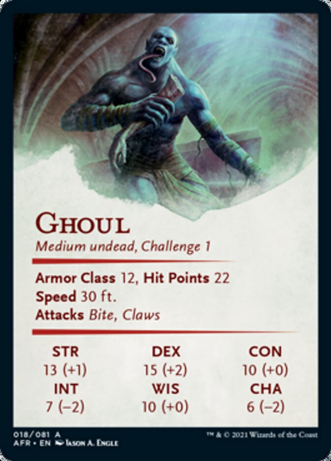 Ghoul Art Card [Dungeons & Dragons: Adventures in the Forgotten Realms Art Series] Magic: The Gathering