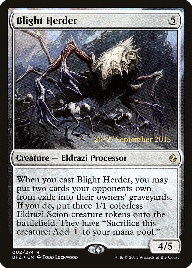 Blight Herder [Battle for Zendikar Prerelease Promos] Magic: The Gathering