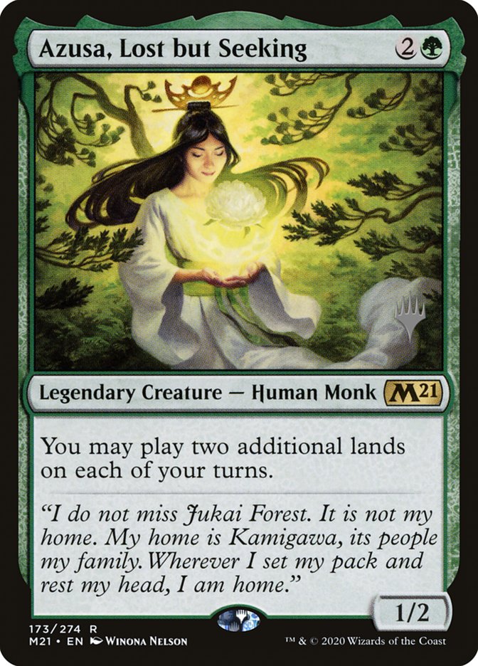 Azusa, Lost but Seeking (Promo Pack) [Core Set 2021 Promos] Magic: The Gathering