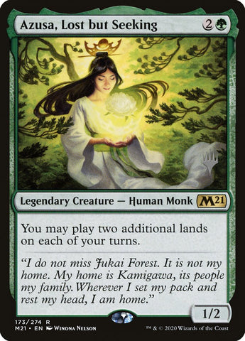 Azusa, Lost but Seeking (Promo Pack) [Core Set 2021 Promos] Magic: The Gathering