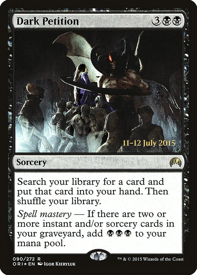 Dark Petition [Magic Origins Prerelease Promos] Magic: The Gathering