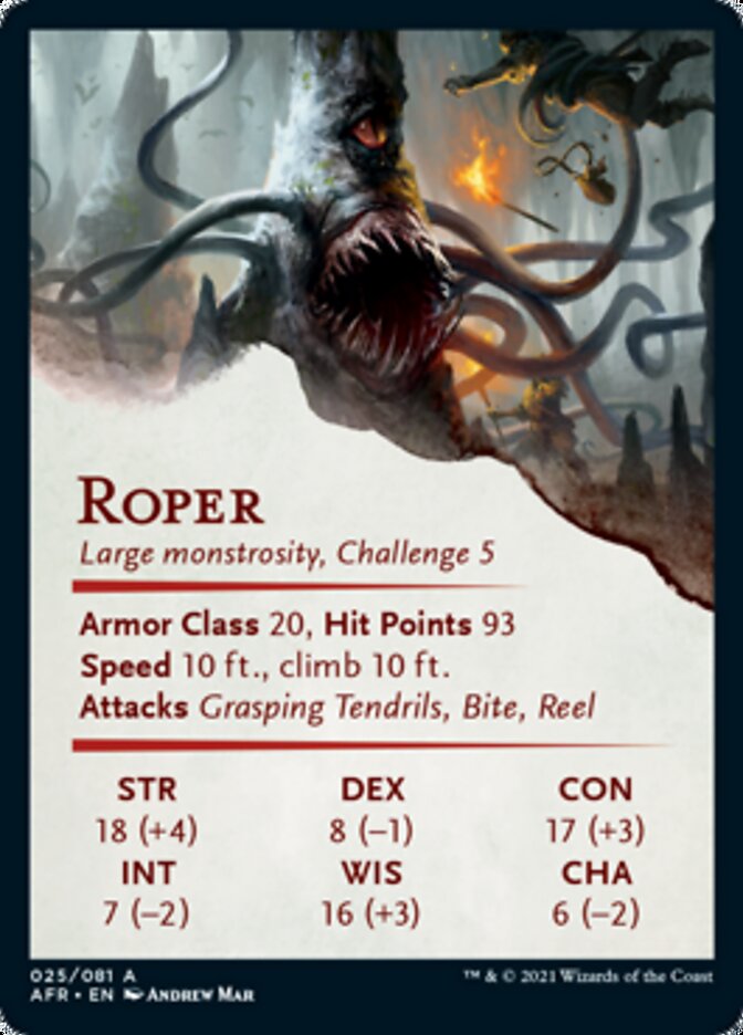 Roper Art Card [Dungeons & Dragons: Adventures in the Forgotten Realms Art Series] Magic: The Gathering